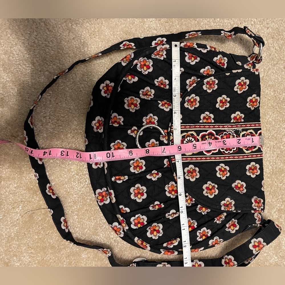 Vera Bradley Saddle Up Black Floral Bag - Picture 8 of 9